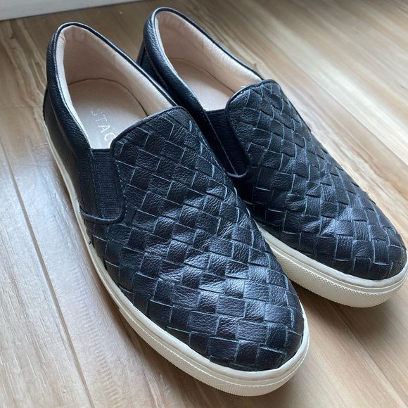 Staccato, Women, Slip on shoes, Black leather, Size 5, Great condition